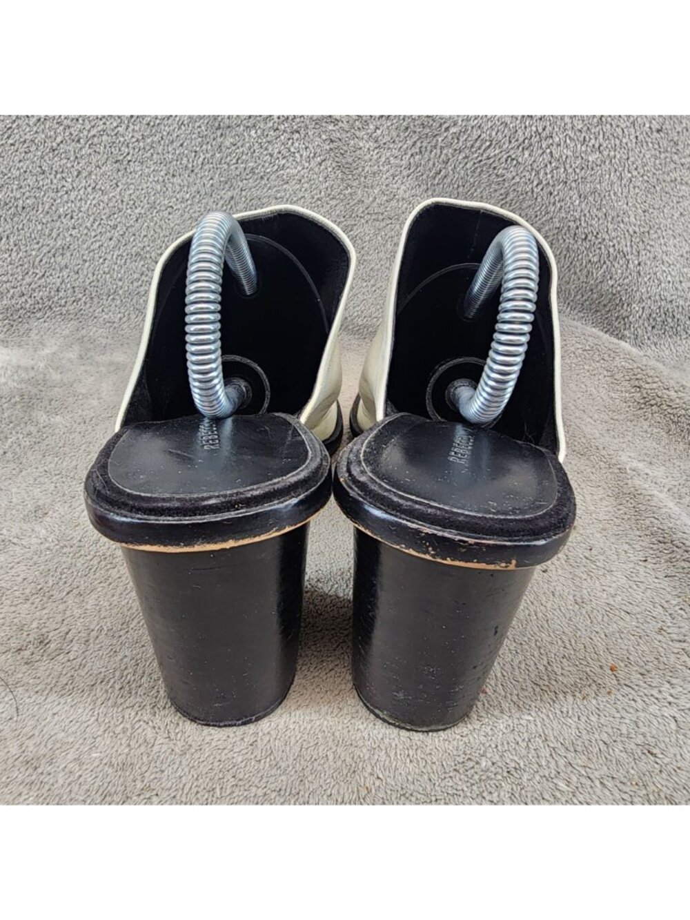 Rebecca Minkoff Shoes Womens Size 8.5 White Leather Slip On Mules *Read* - Picture 6 of 14